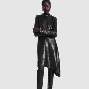 NWT COS ASYMMETRIC SEQUINNED MINI DRESS SIZE 12